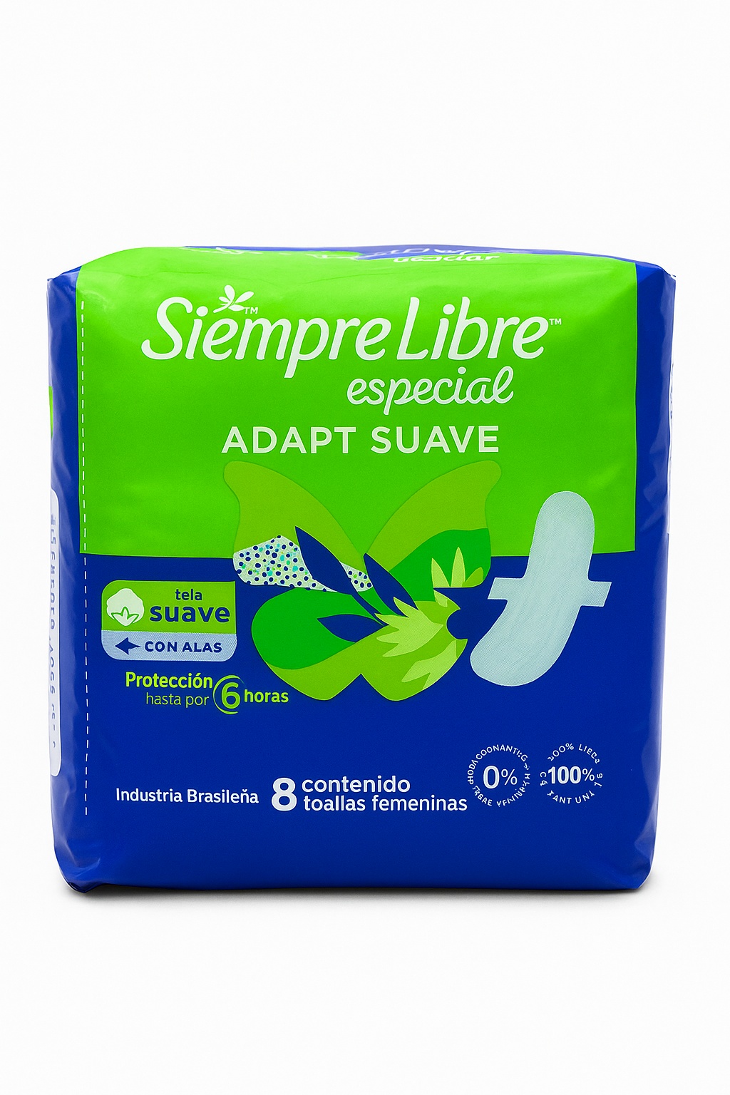 Toallitas Femeninas Siempre Libre Especial Adapt 8 Un